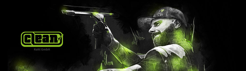 Markantes Keyvisual mit grüner Farbwelt – Markenauftritt CleanKohl